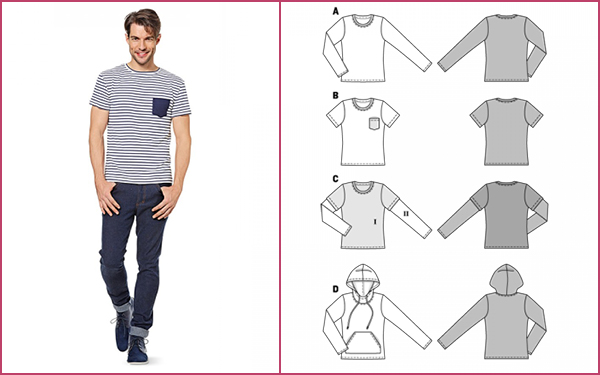 
En 5e place : T-shirt ou sweat homme ou femme  - Burda Style 2017
