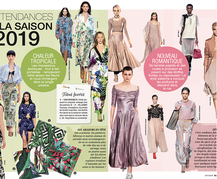 
Elles vont inspirer la nouvelle saison...  
 - Burda Style mars 2019
