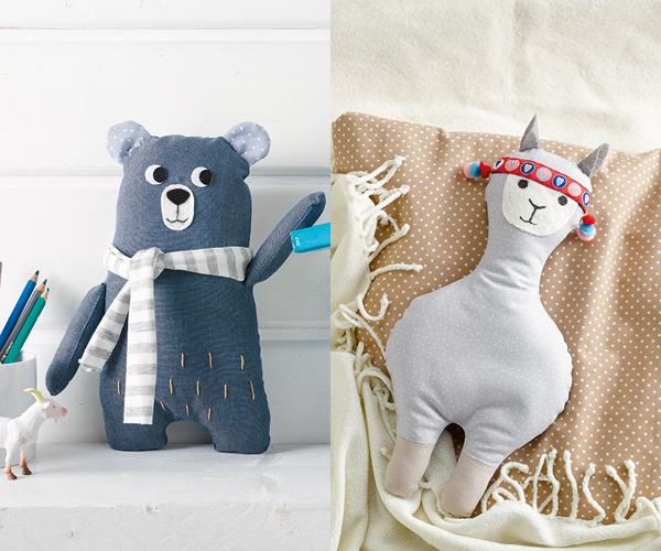 
Ourson en peluche et lama des Andes - burda style
