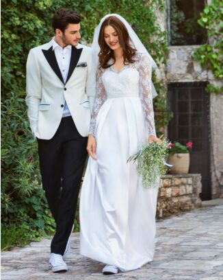 Robe de mariée en dentelle n°132 | Burda Style 04/24 best of Burda Style 03/17