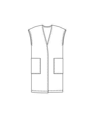 Gilet en lainage n°408 | Burda Curvy 03/23