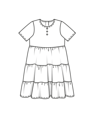 Robe pour fille en coton mélangé n°130 | Burda Style 05/23