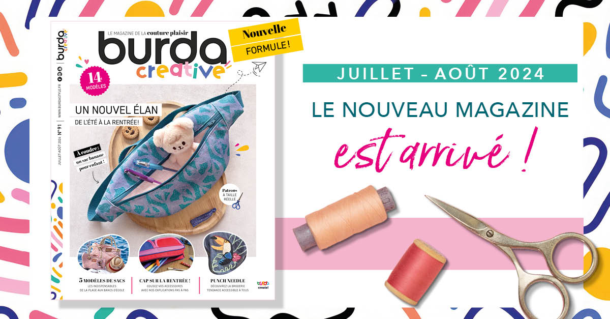 Nouvelle parution : Burda creative n°91 – Un nouvel élan de l'été à la rentrée !