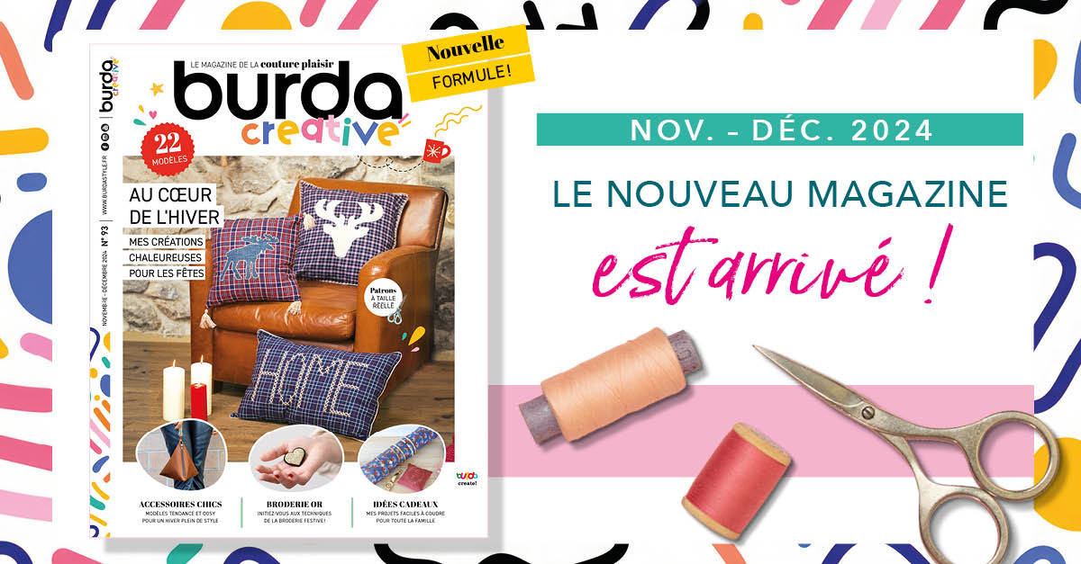 Nouvelle parution : Burda creative n°93 – Coudre et créer pour Noël