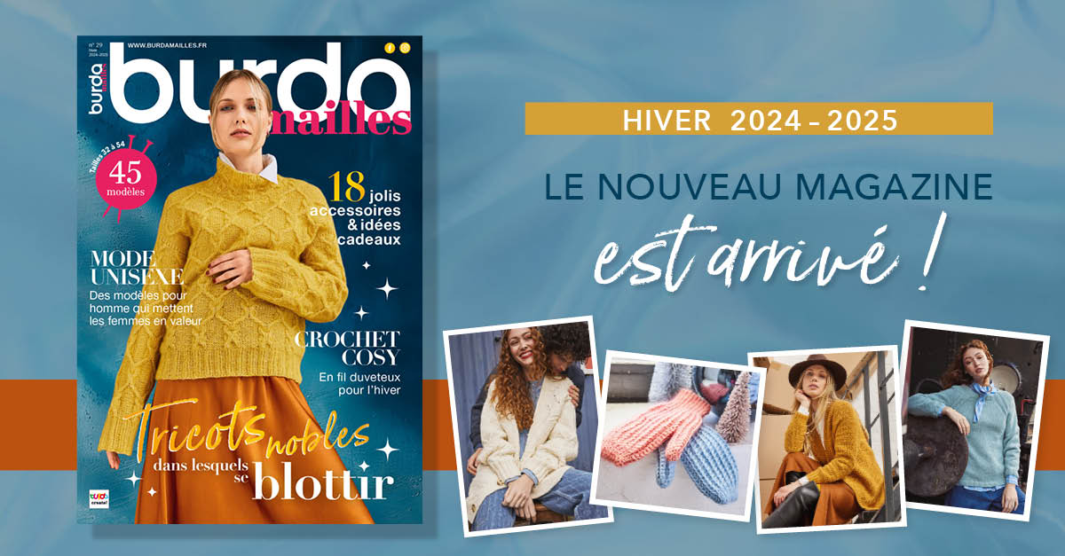 Nouvelle parution : Burda Mailles n°29 – Tricot cocooning pour l’hiver