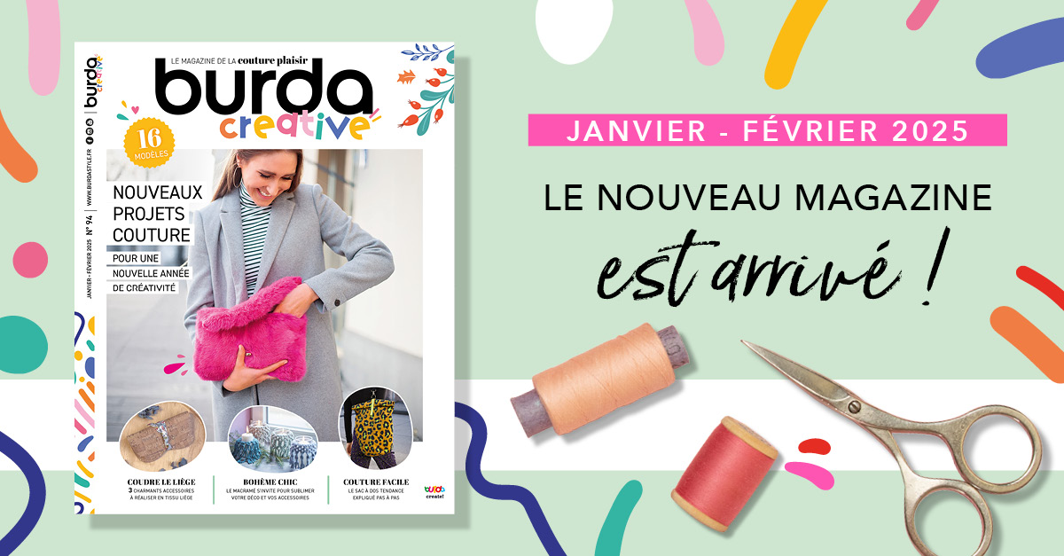 Nouvelle parution : Burda creative n°94 – Nouveaux projets couture pour une nouvelle année de créativité