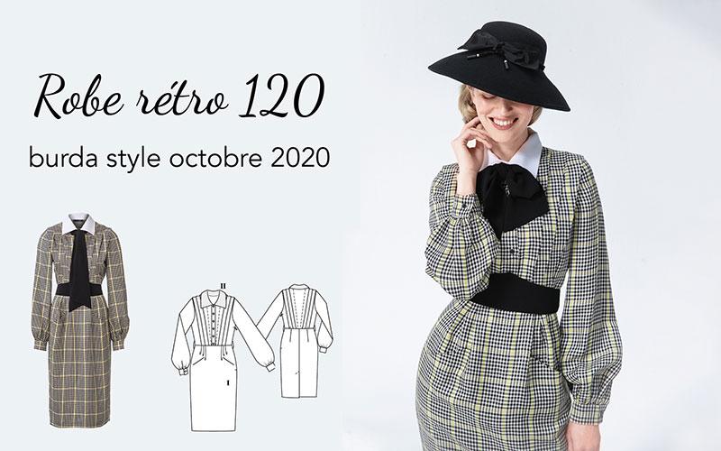 Tuto vidéo spécial anniversaire : la robe rétro 120 du burda style d'octobre