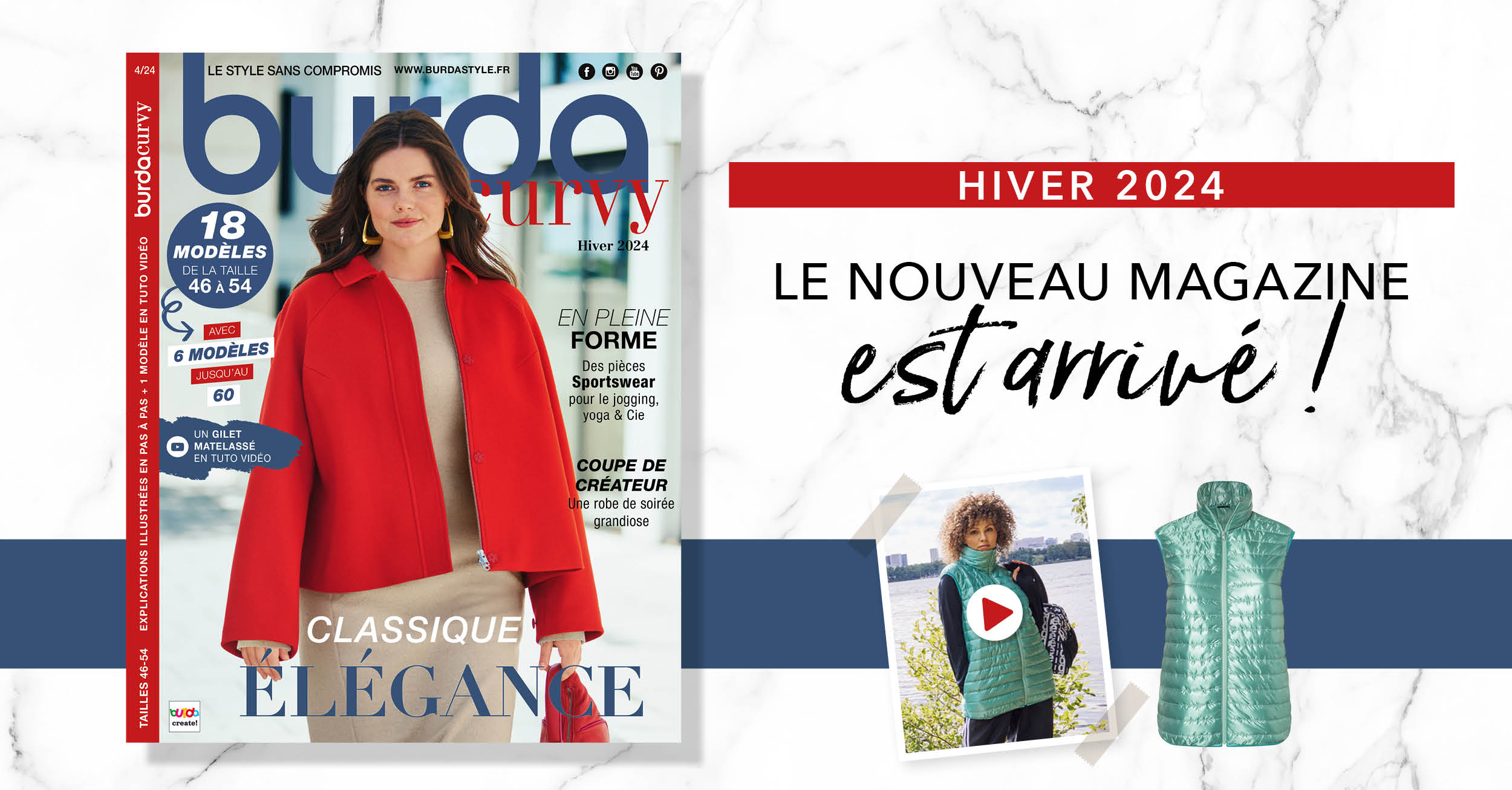 Hiver 2024 : le nouveau numéro de burda curvy !