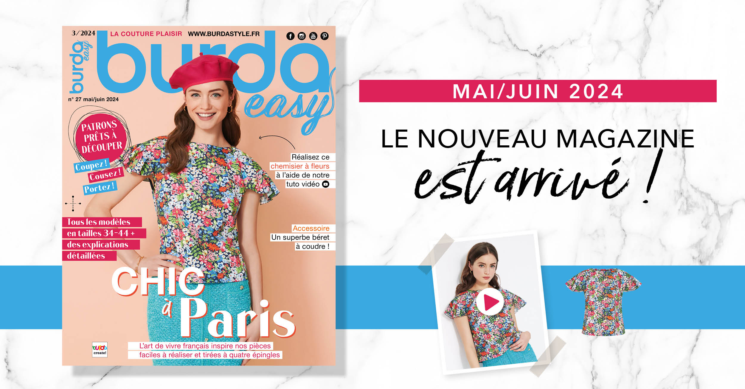 Mai/Juin 2024 : le nouveau numéro de burda easy !