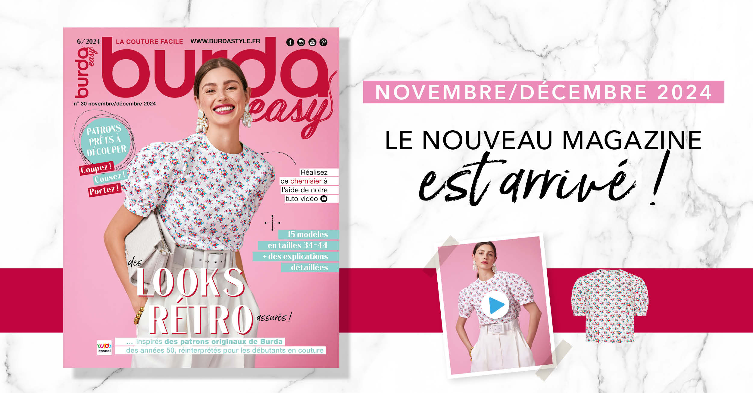 Novembre/Décembre 2024 : le nouveau numéro de burda easy !