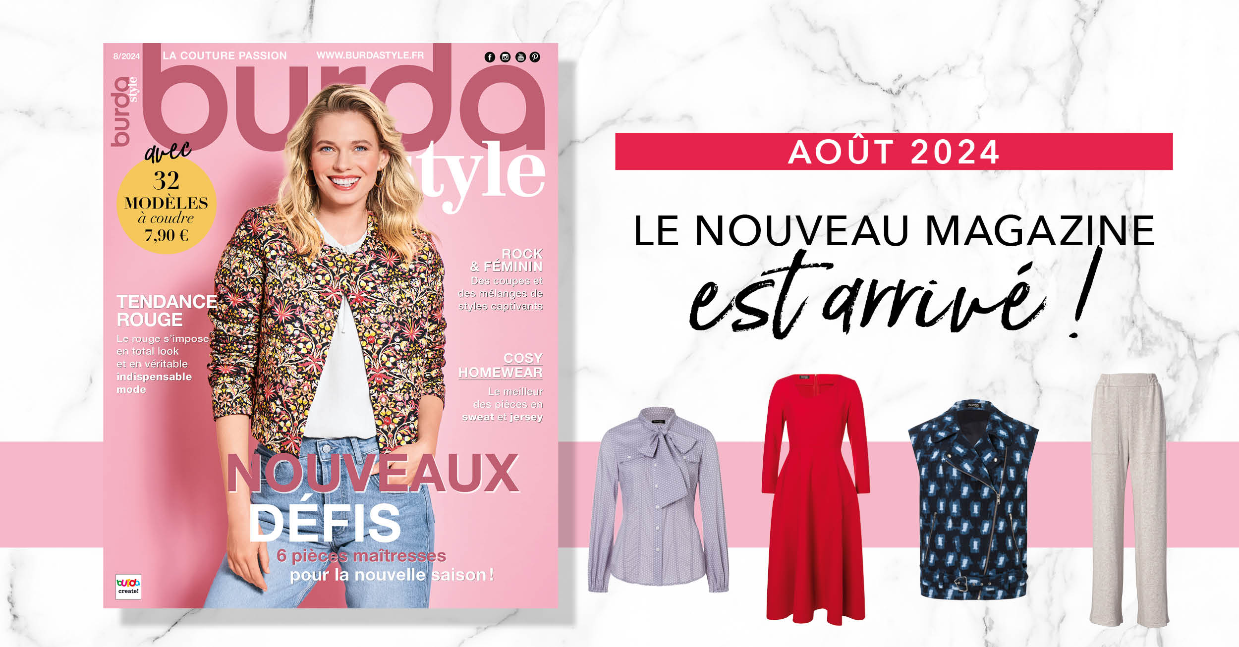 Août 2024 : le nouveau numéro de burda style !