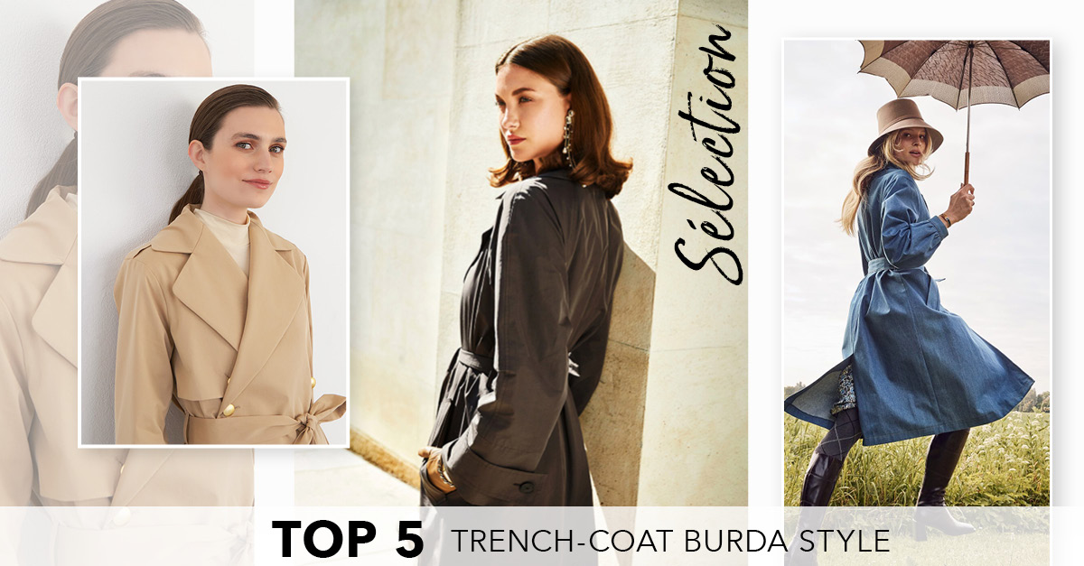 Sélection : Top 5 des plus beaux Trench-coat Burda Style