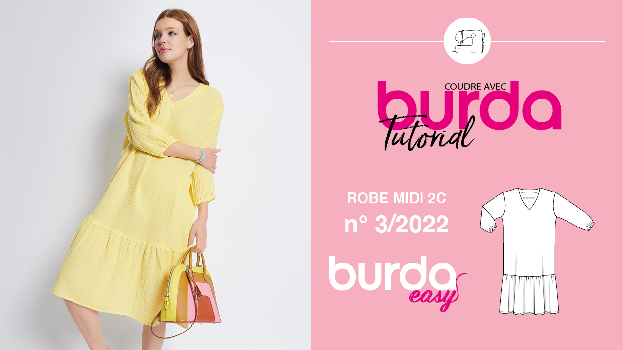 Vidéo : robe midi 2C - burda easy n° 3/2022